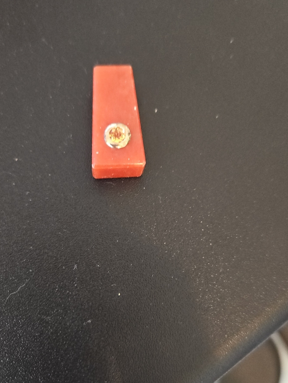 Coral Pendant with Gold Accent
